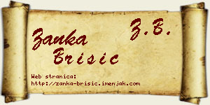 Žanka Brisić vizit kartica